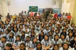 On Friday, 3rd January 2025, the Rotary Club of Bombay, in collaboration with PETA India, hosted a "Meet Elle" session, Asia's first robotic educational elephant, organized by Ms. Waheeda Shaikh. Five PETA India members attended, engaging 1,100 students of Sir J.J. Girls' High School.